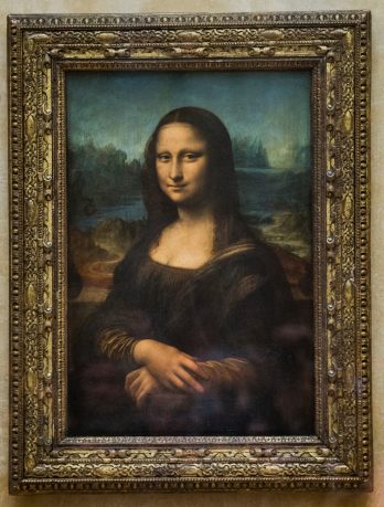 PARIS, FRANCE - MAY 6, 2017: Mona Lisa at the Louvre Museum. Paris, France.
